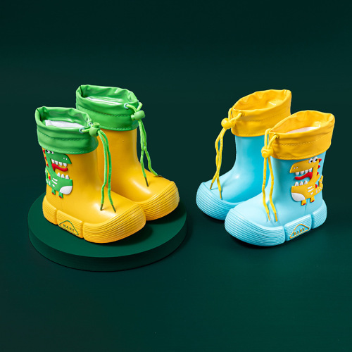 Shepherd boy baby rain boots children's cartoon poop-stomping rain boots non-slip rain boots boys and girls lightweight soft-soled children's water shoes