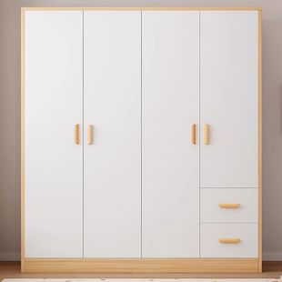 Wardrobe Home Bedroom Rental House Simple Assembled Children's Wardrobe Economical Open-Door Large Storage Cabinet