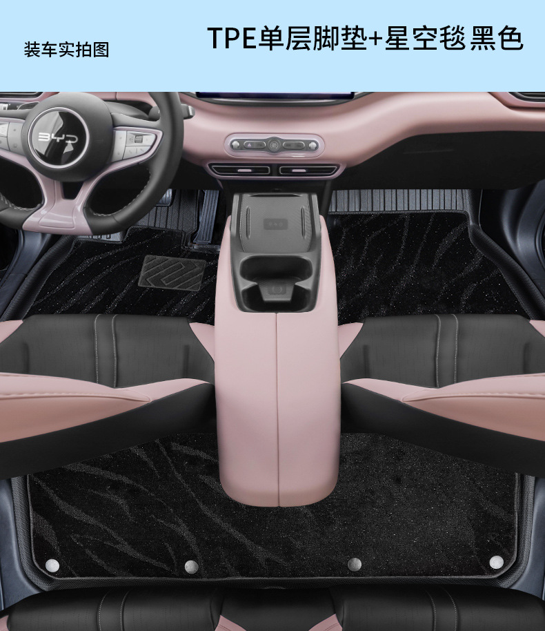 Suitable for Byd Seagull Car Floor Mats, Full Coverage for 25 Car Models, Original Car Color, Double-Layer Tpe Floor Mats Wholesale