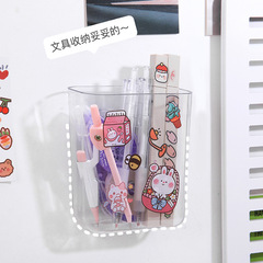 Transparent Wall Storage Box Nail-Free Installation Acrylic Clutter Organizer Remote Control Storage Box Simple Home Decor