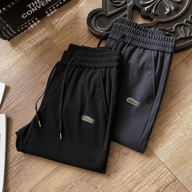Cross-Border Trade High-End Version Crocodile Logo Embroidery British Old Money Style Business Casual Pants Unisex Loose Fit Cross-Border Trade High-End Version Crocodile Logo Embroidery British Old Money Style Business Casual Pants Unisex Loose Fit