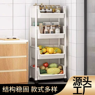 书架可移动置物架落地儿童玩具收纳架子厨房家用零食小推车储物柜