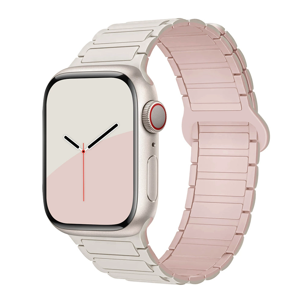 Подходит для Apple Watch1-11 поколения/Ultra3/SE3 второго поколения три бусины силиконовый магнитный ремешок