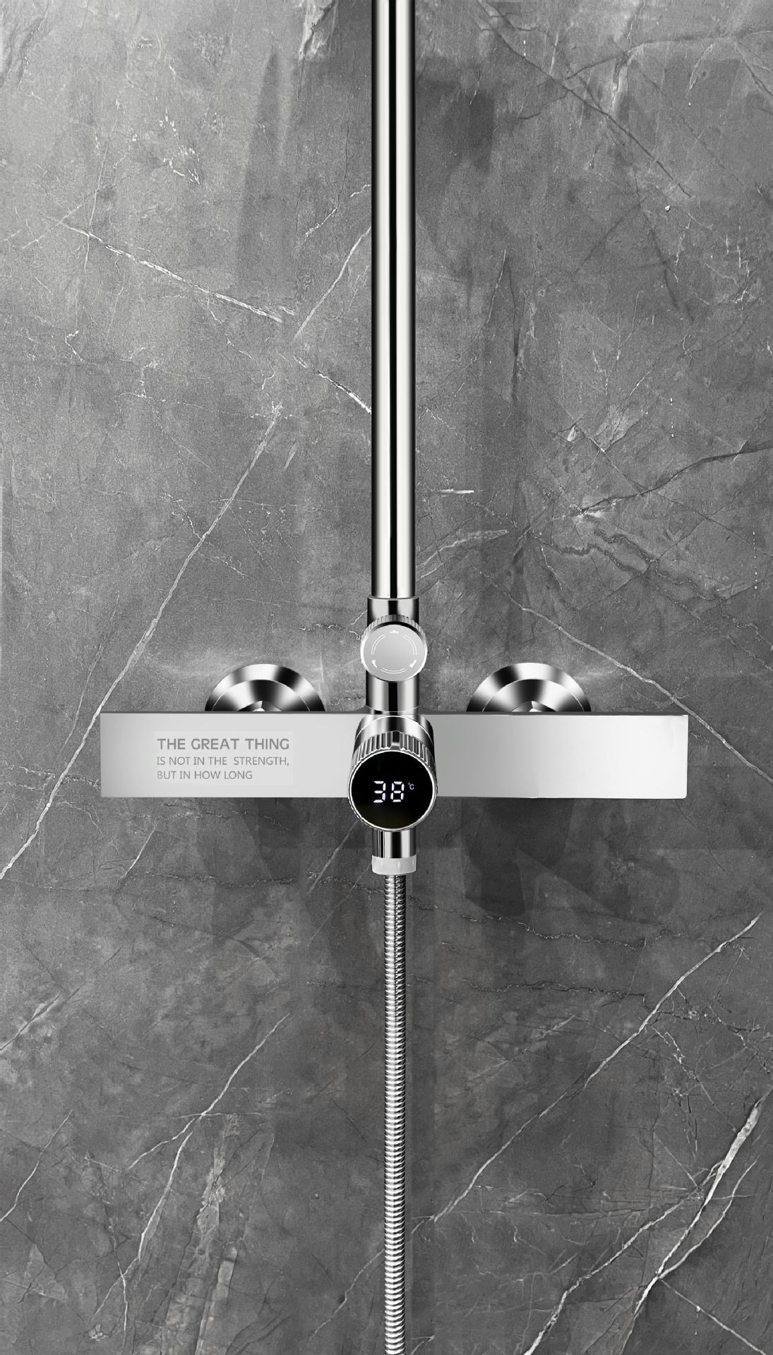 Shower set household all-copper hydroelectric intelligent digital display constant temperature pressurized wall-mounted silicone nozzle