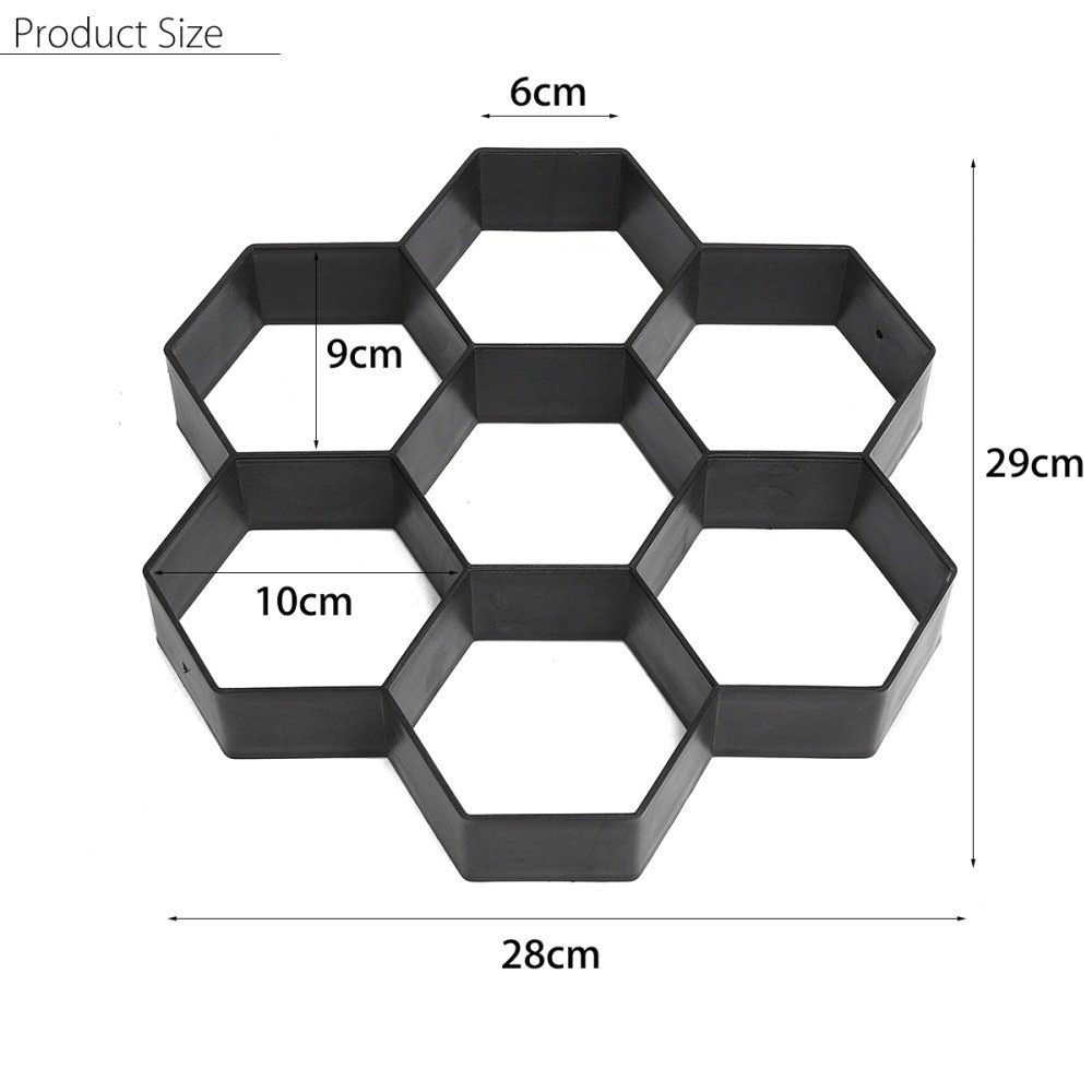 DIY cemento pavimentación de baldosas molde en relieve piso jardinería pavimentación cemento hormigón ladrillo piso herramienta de modelado