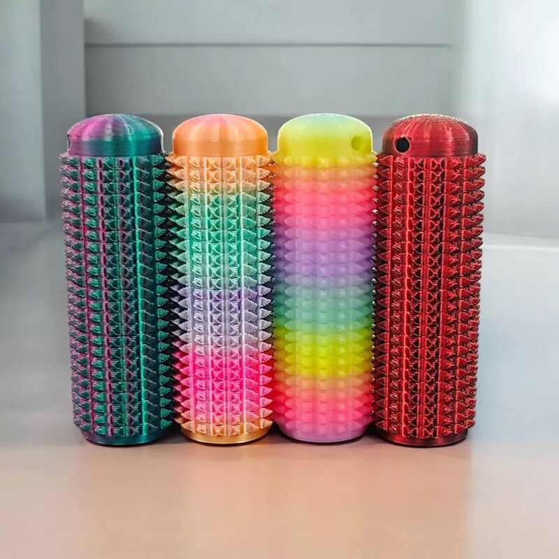 クロスボーダー Spiky Grippie Stim キーホルダー ポータブル指先減圧マッサージ キーホルダー 3D プリント|undefined
