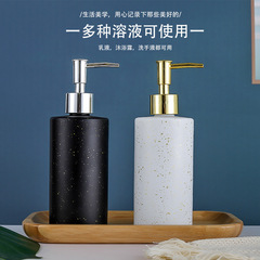 High-quality 350ml glass hand soap bottle, bathroom lotion, shampoo, squeeze-type dispenser bottle, hotel shower gel empty bottle