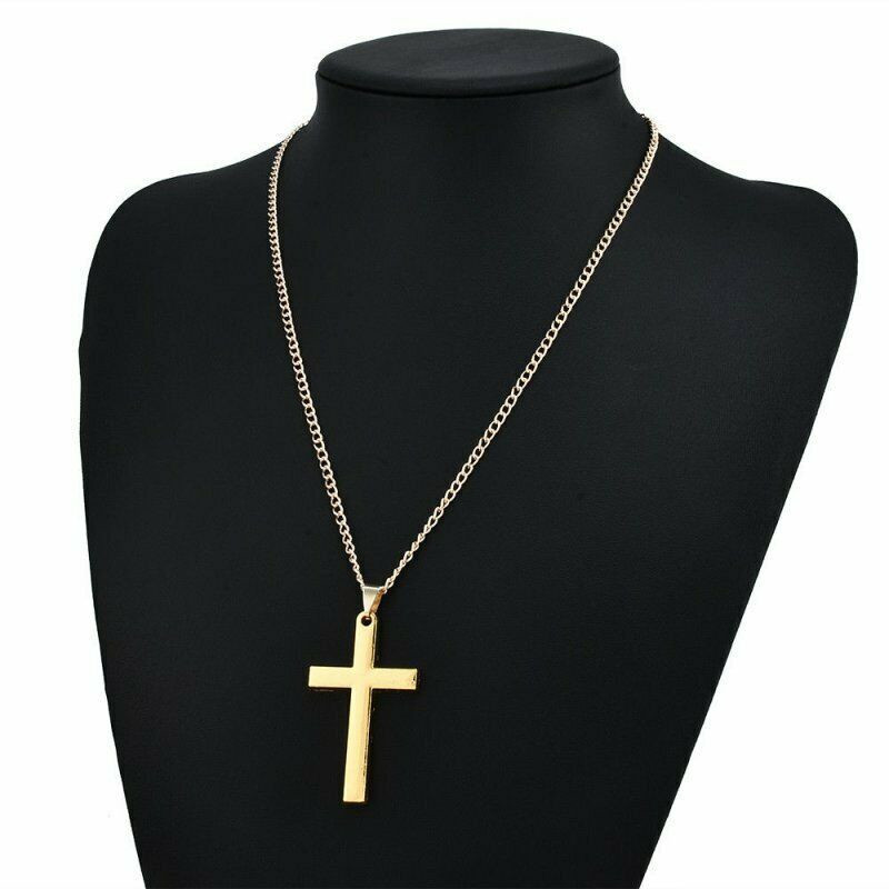 European and American Cross-border New Simple Fashion Cross Necklace Trendy Cool Men and Women Universal Alloy Cross Pendant Jewelry