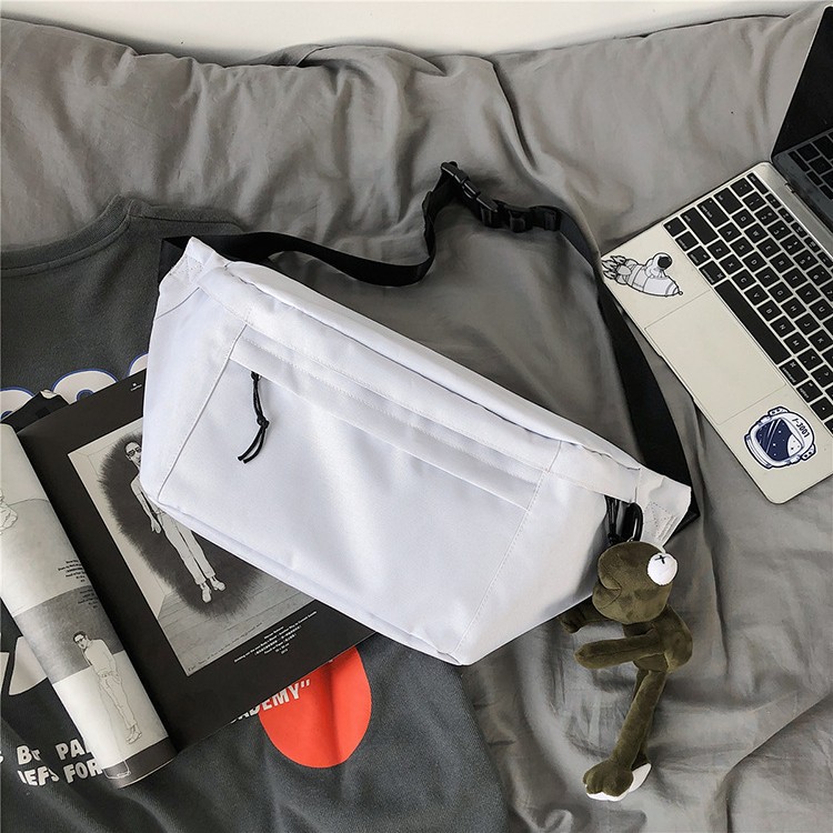 001 Kore Açık Hava Basit Çapraz Askılı Göğüs Büyük Kapasiteli Bel Seyahat Koşu Tek Omuz Çantası Unisex Çift Stili_voghion.com