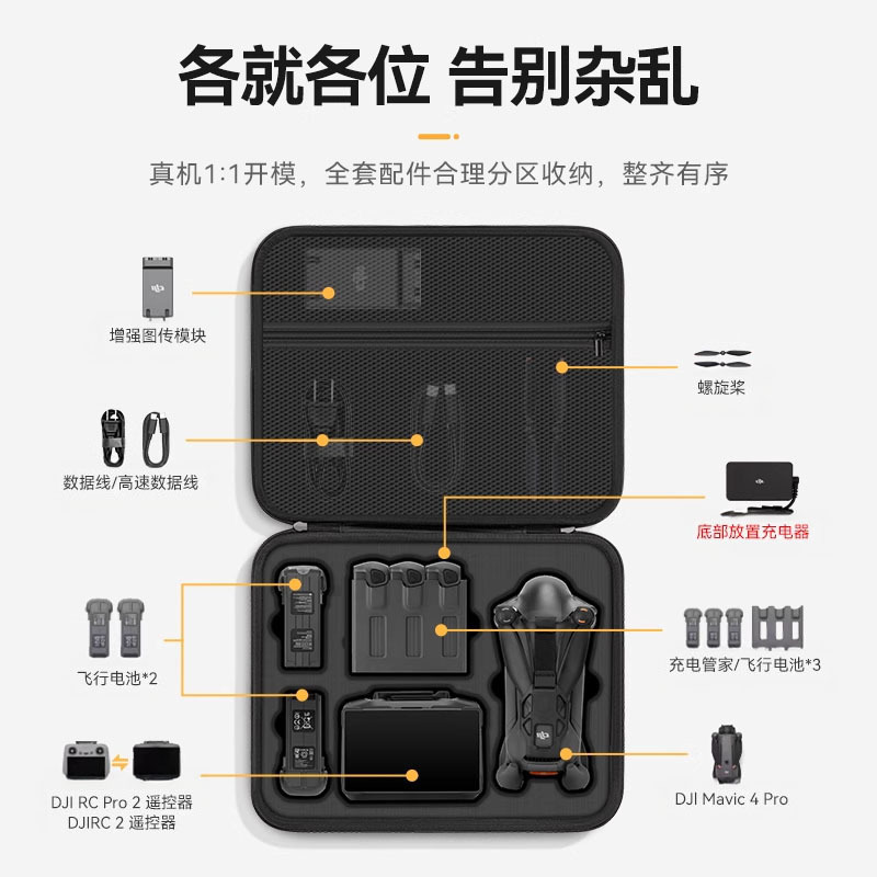 适用DJI大疆御Mavic4pro收纳包御4pro无人机创作者畅飞套装eva盒|undefined
