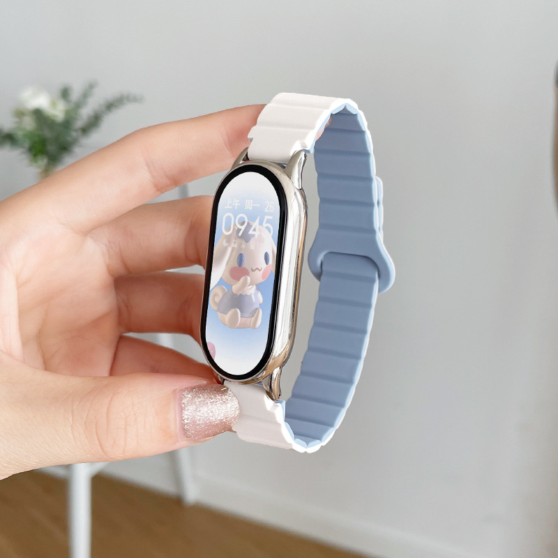 For millet bracelet 9/8nfc strap silicone magnetic 3/4/5/6/7 wristband male and female sports wristband