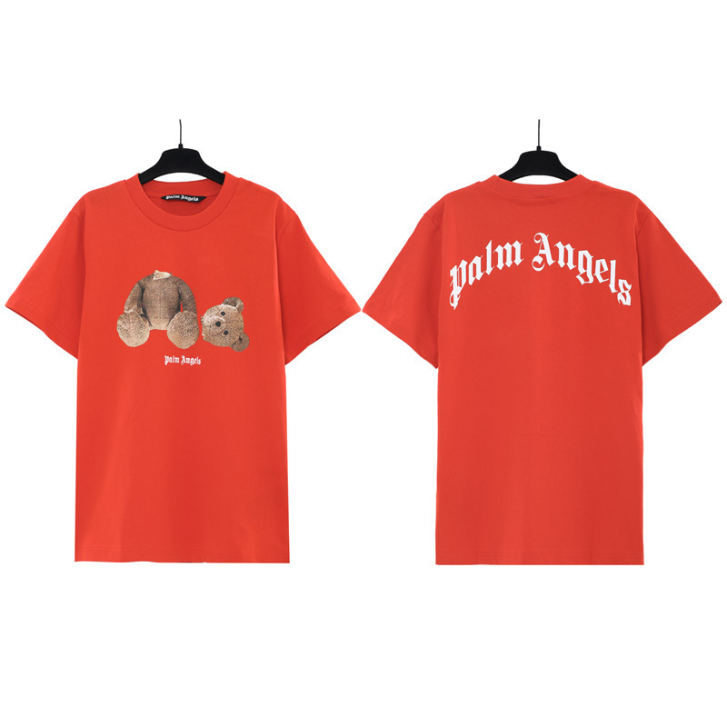 PALM半袖の正しいバージョン パームエンジェルス ヘッドレスベア エンジェルス バタフライプリント Tシャツ テディベア 半袖|undefined
