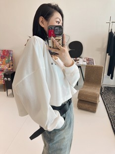 Blogger Fan Fashionable Handsome Silk Scarf Stitching Collar Embroidered Casual Polo Shirt Simple Casual All-match Short
