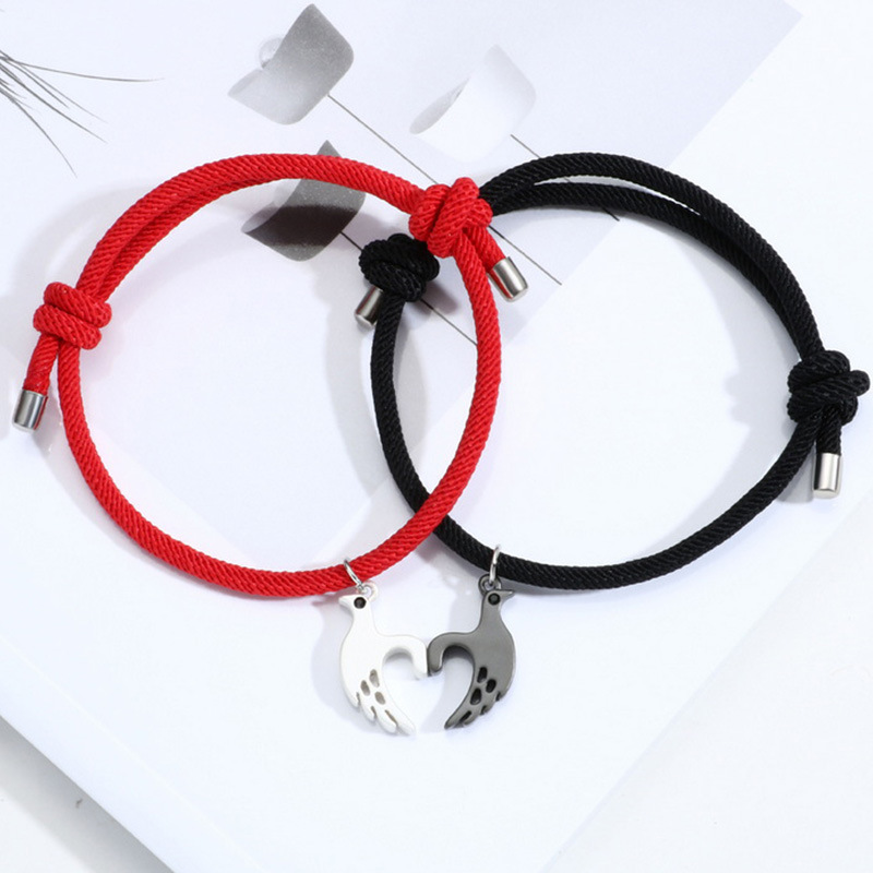 Streetwear Heart Shape Alloy Rope Valentine's Day Unisex Drawstring Bracelets display picture 16