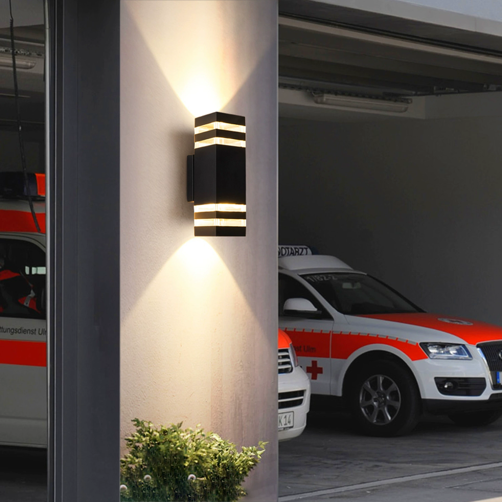 Светодиодный квадратный наружный водонепроницаемый настенный светильник, роскошная простая вилла, наружная стена, двор, балкон, ресторан, настенный прожектор отеля