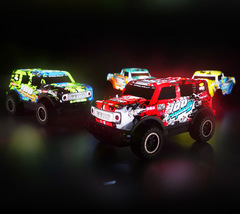 Cross-border new product 1:24 luminous remote control car wireless off-road vehicle cool graffiti drift racing children's toy car