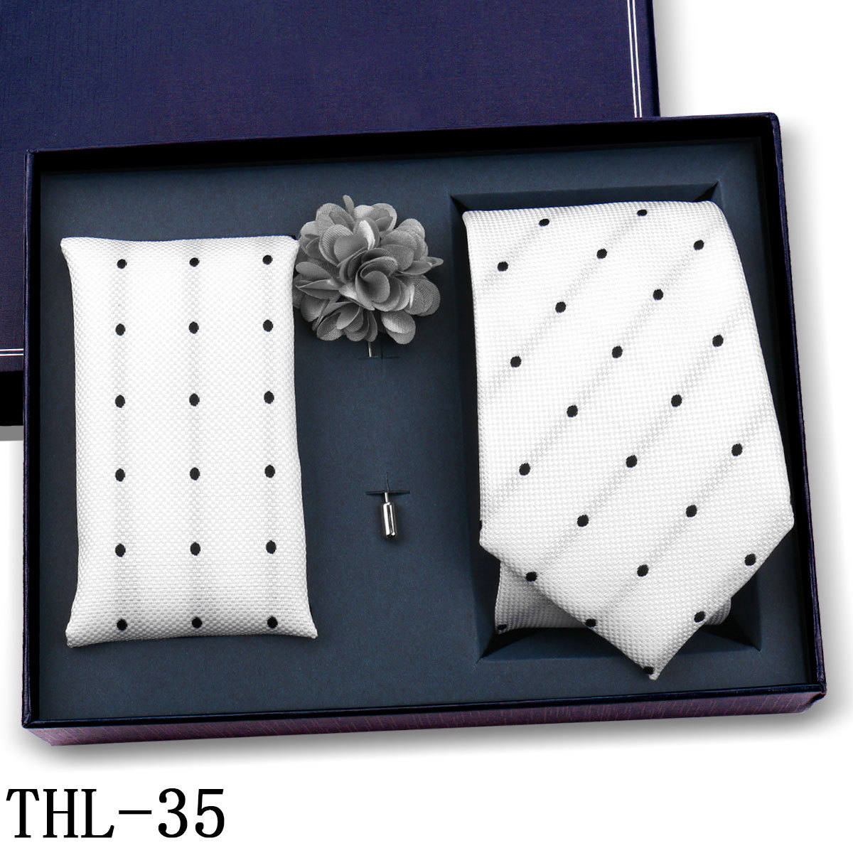 Juego de Corbata y Pañuelo para Hombre Poliéster para Bodas y Eventos de Negocios image 41