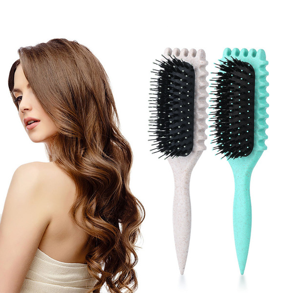 Cross-border popular wheat straw bouncing comb curling brush same…