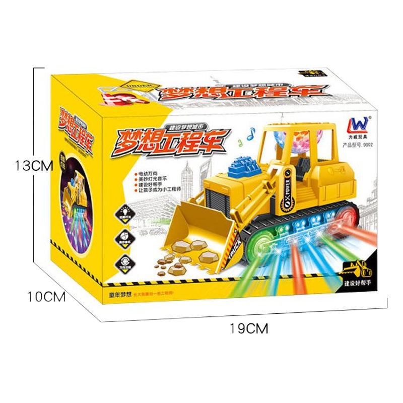 Simulación eléctrica bulldozer ciudad construcción ingeniería vehículo iluminación música Demostración Automática niños puesto Juguetes