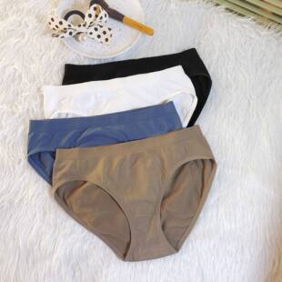 Sexy solid color comfortable breathable underwear for hips shape correction, pants, trousers, mid rise, plus size, hip-accented