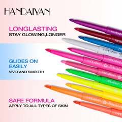 handaiyan韓黛妍節慶熒光彩繪筆套裝彩色UV眼線膠筆眼線筆防水