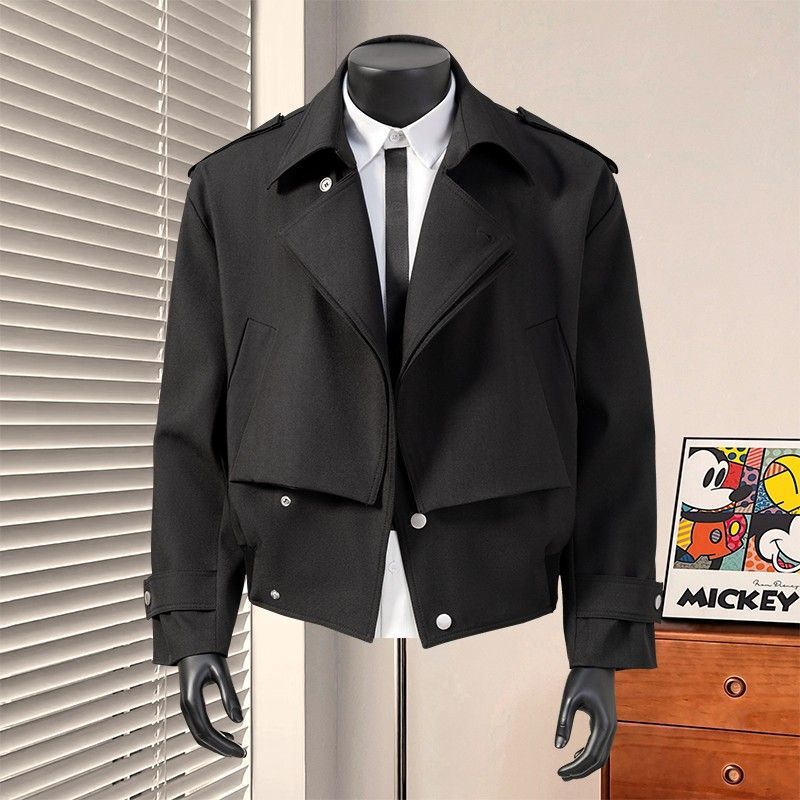 Versatile and Elegant Korean Style High-End 2025 Autumn and Winter Short Jacket New Fashion Loose Handsome Lapel Jacket