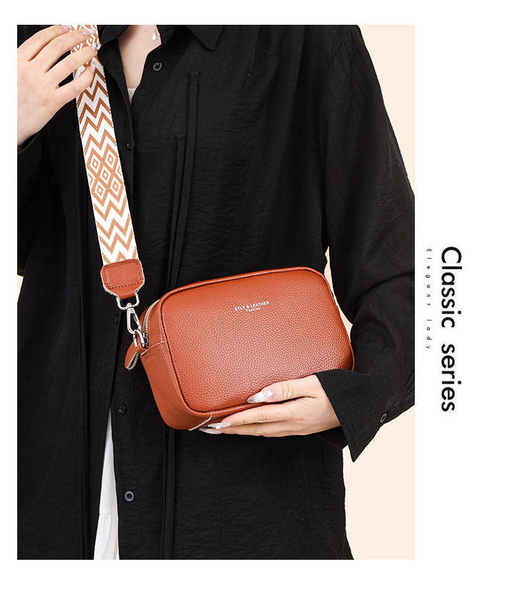 Women's Genuine Leather Crossbody Bag With Wide Strap_voghion.com