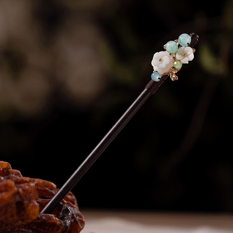 Flor antigua horquilla con flecos para mujer nueva horquilla de pelo moderno chino simple Hanfu cheongsam horquilla tocado paso a paso