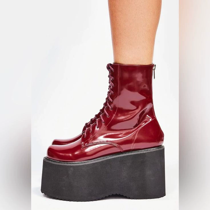 Туфли из кекса Lolita Punk Dark Cosplay Lolita Shoes Boots Bred