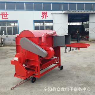 125型高粱脱粒机电柴两用脱高梁的机子可加自动进料更方便