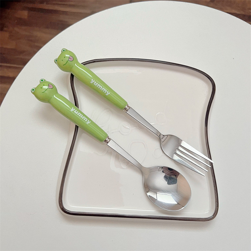 녹색 개구리 숟가락