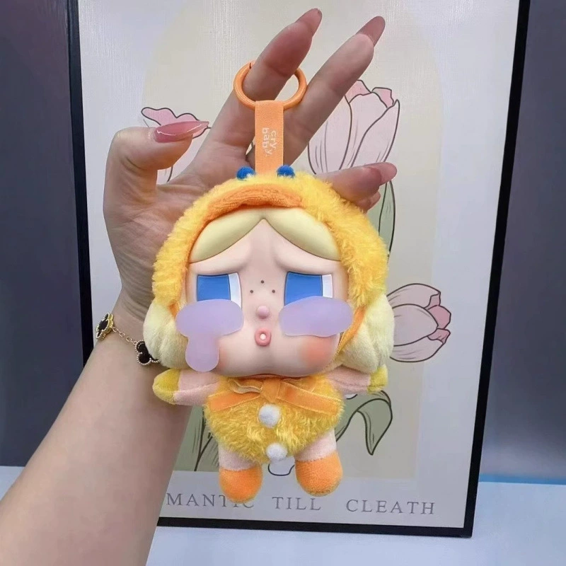 POPMART Pop Mart CRYBABY Tears Factory Series Glue-Elastic Face Plush Blind Box Crying Baby Pendant Peripheral