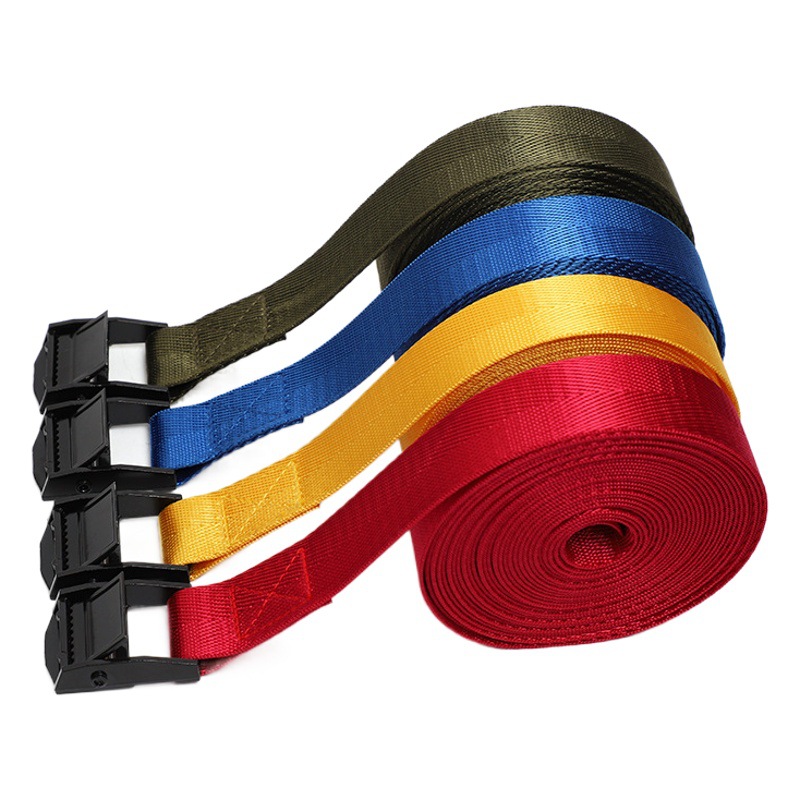 Correas de carga reforzadas con hebilla, correas de fijación para automóvil de aleación de zinc, cincha fina, cincha de nailon con patrón de espiga