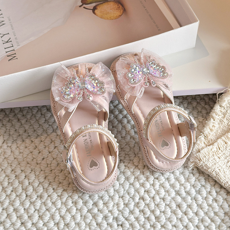 Niñas sandalias Baotou 2026 verano nuevo estilo de moda infantil versátil zapatos Lefour zapatos de princesa con suela suave para niños image 8