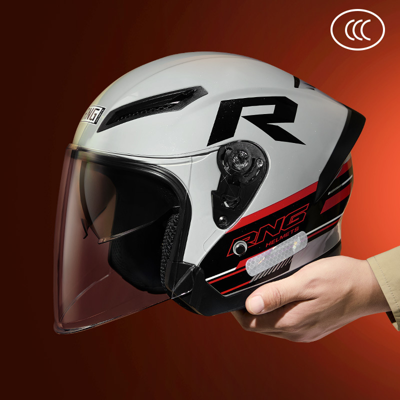 Cascos de motocicleta con certificación 3C / DOT Cascos de locomotora eléctrica 3 / 4Cascos de motocicleta / casco