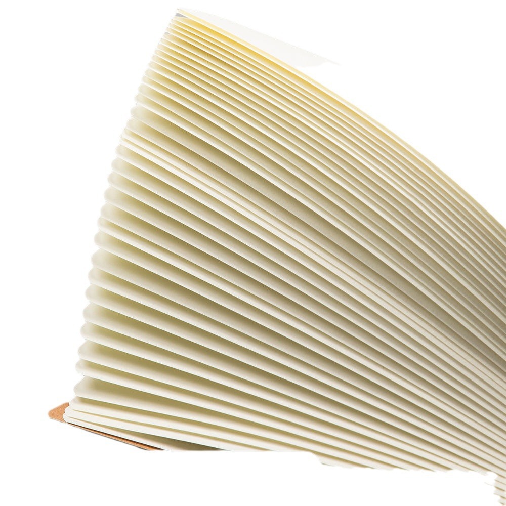 Cuaderno de cubierta de papel kraft simple Cubierta blanca Bloc de notas para estudiantes Diseño de línea de coche Espacio en blanco/línea horizontal/cuadrícula