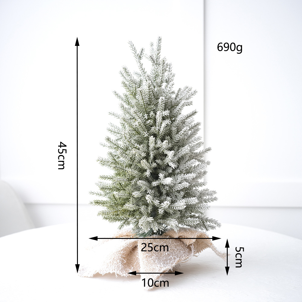 Decoración coreana del árbol de Navidad de escritorio PE flocado árbol de Navidad verde árbol de Navidad ventanas de decoración de la fiesta