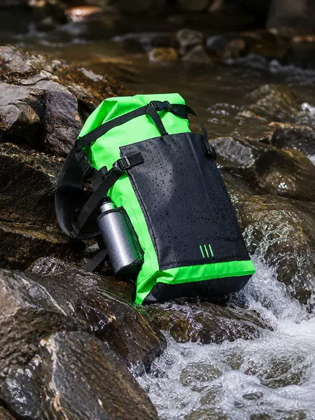 Factory direct sale PVC large-capacity roll-top outdoor waterproof backpack for mountaineering, camping, rafting, and stream trekking