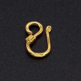 保色电镀国风手链串珠扣项链扣DIY黄铜饰品配件连接扣S扣