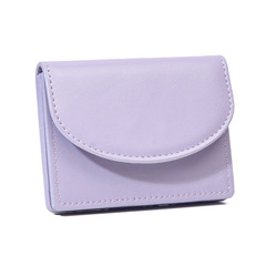 2024 New Korean Ins Style Women's Bag Exquisite Solid Color Simple Card Holder Multifunctional Red Large Capacity Wallet