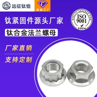 钛合金TC4六角法兰螺母十二角法兰螺帽特殊防拆电动车摩托车改装