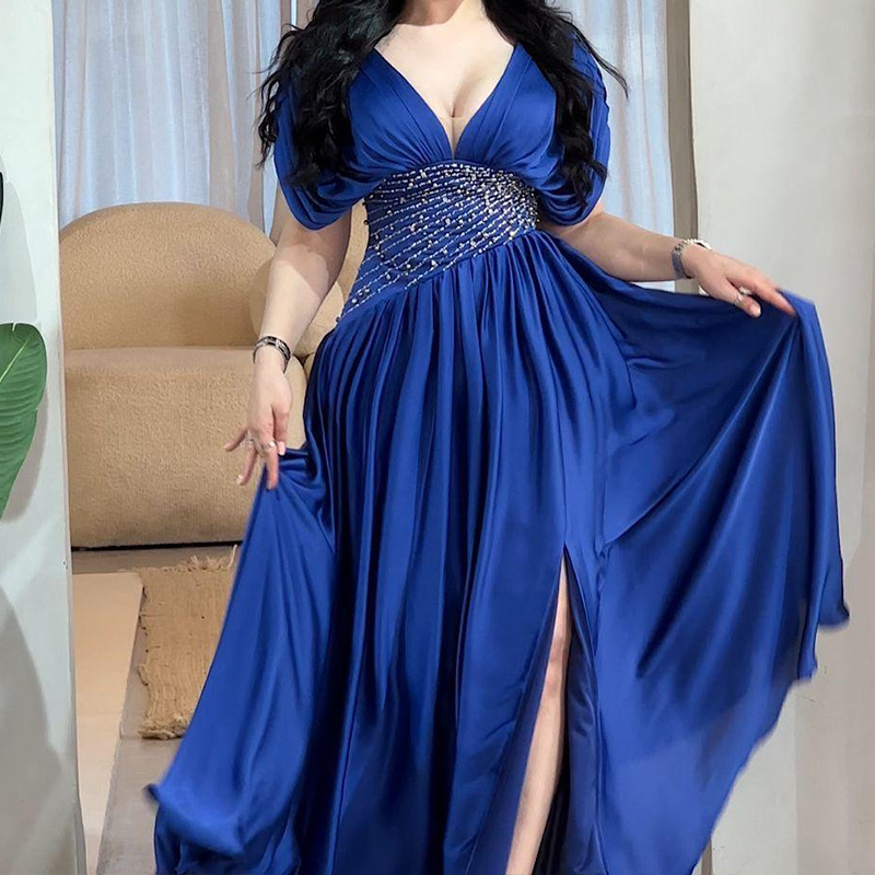 2025 nuevos vestidos europeos y americanos vestidos de noche de Amazon banquete de cumpleaños falda tutú vestido sexy de cruz alta