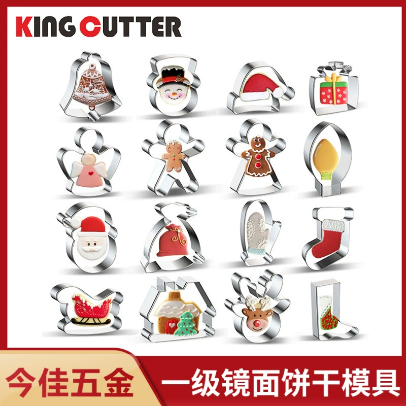 Формочка для печенья из нержавеющей стали Jinjia Hardware, рождественская форма для печенья, форма для торта, голова оленя, для трансграничной торговли на Amazon