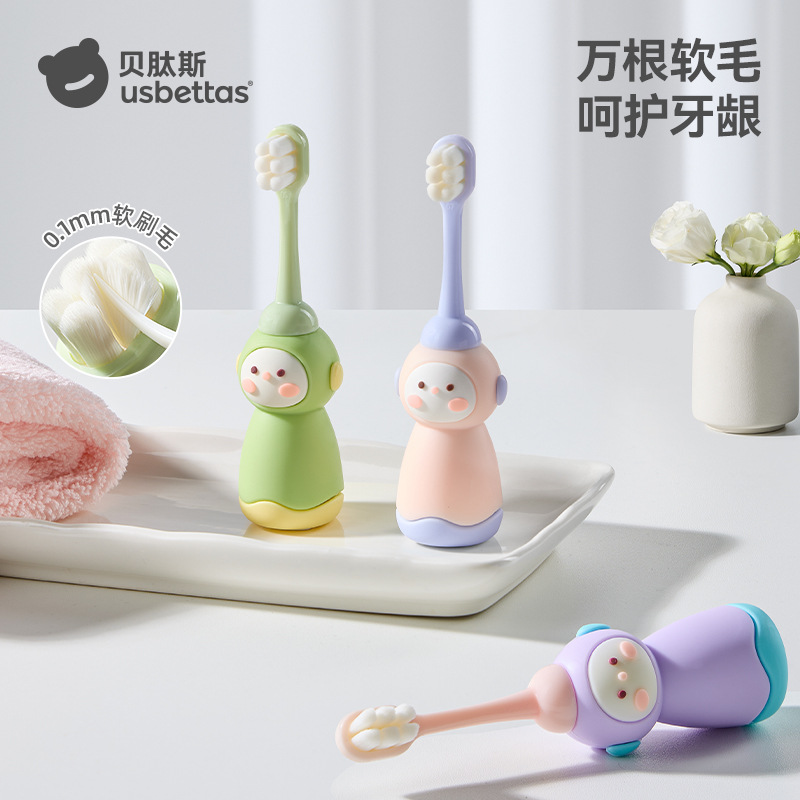 Betis Kidsren's Soft-Bristled Toothbrush for Babies, Special for 0-1 to 3 Years Old Infants and Young Kidsren Oral Cleaning Milk Toothbrush