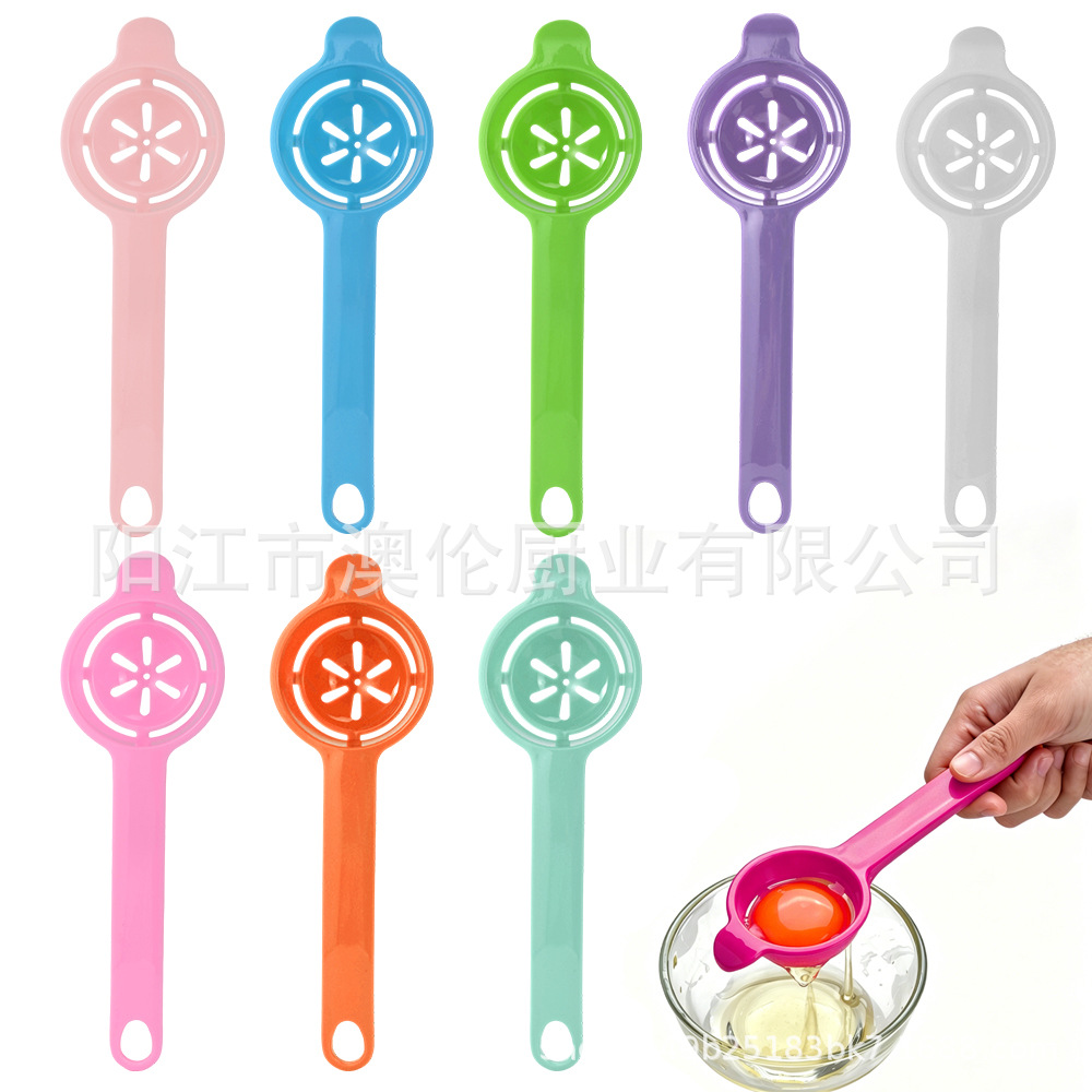 Baking Long-Handled Egg White Separator, Plastic Egg Separator, Egg Yolk Filter, Plastic Baking Tool
