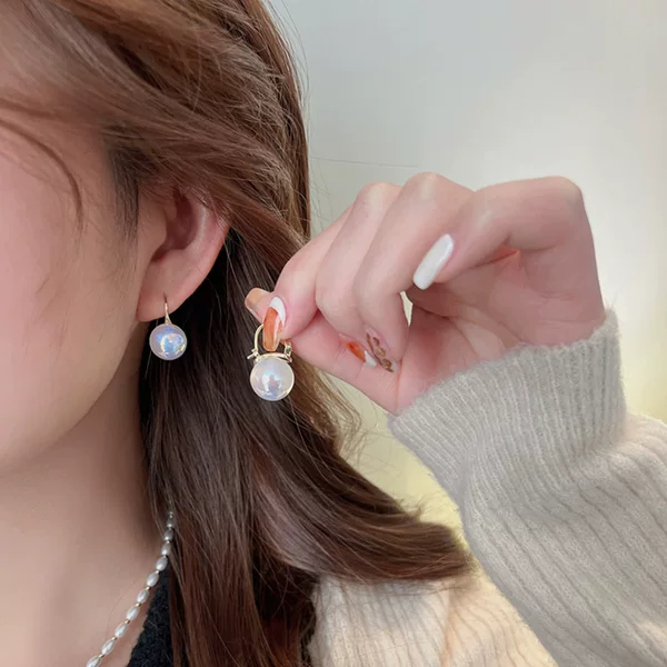 Mermaid Pearl Earrings 2022 New Fashion Easiest for Match Retro Temperament Tassel Internet Celebrity Earrings High-End Earrings