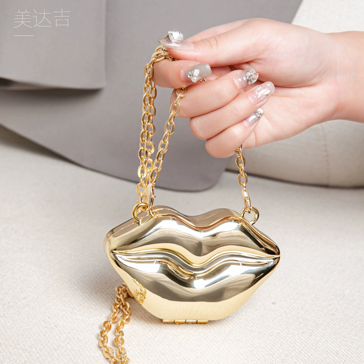 Chain, summer shoulder bag, for import, wholesale