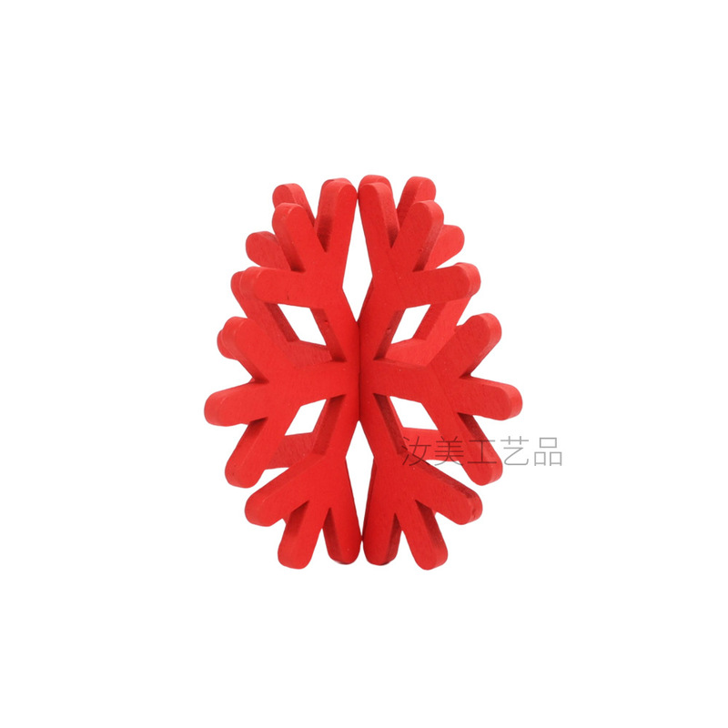 クリスマススノーフレーク木製オーナメントデスクトップレイヤードトレイパーティー装飾3Dスノーフレークスタンドセンターピース木製製品|undefined