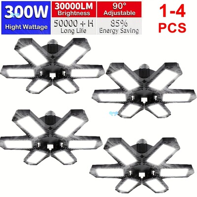 1 4pcs 300W Deformable Ceiling Lighting led Garage Lights|ms