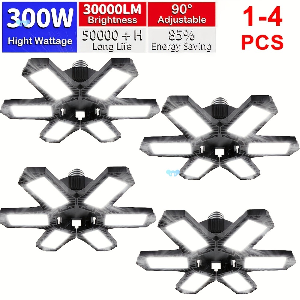 1 4pcs 300W Deformable Ceiling Lighting led Garage Lights|ms
